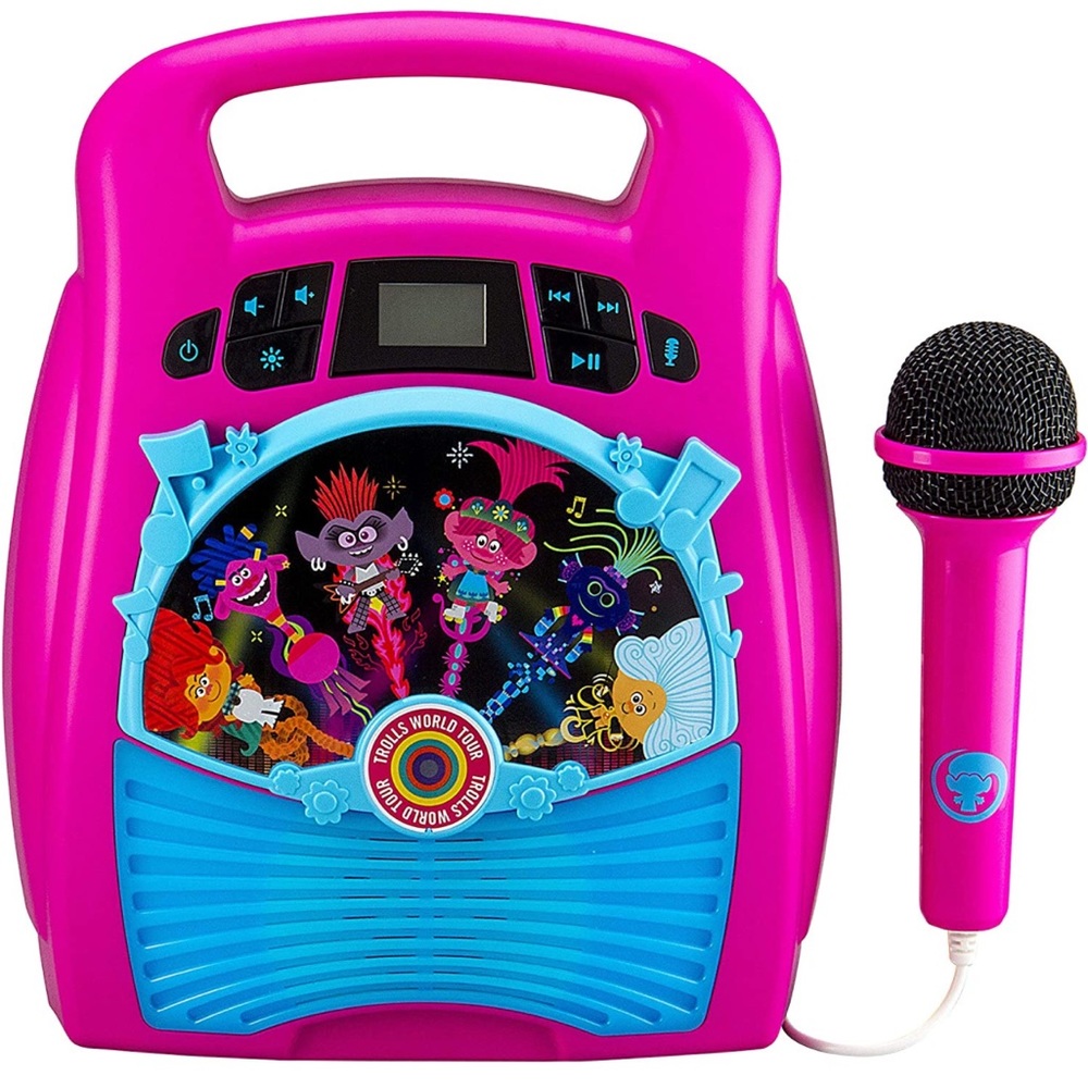 Trolls World Tour 2 Bluetooth MP3 Karaoke Machine Player Portable w/ Light Show